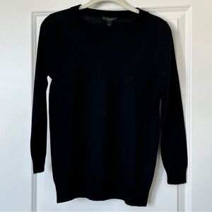 J. Crew “Tippi” Three-Quarter Sleeve 100% Merino Sweater Size Small Solid Black